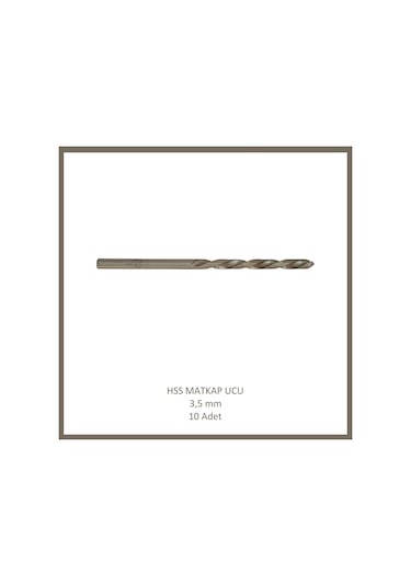 Hss Matkap Ucu 3,5 Mm, Metal, Ahşap, Plastik İçin 10 Adet