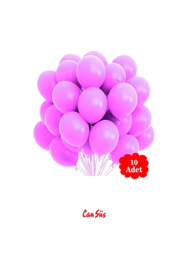 Pastel Balon 12 İnç 10'lu PEMBE