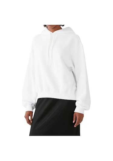 T By Alexander Wang Klasik Rahat Kadın Sweatshirt Beyaz