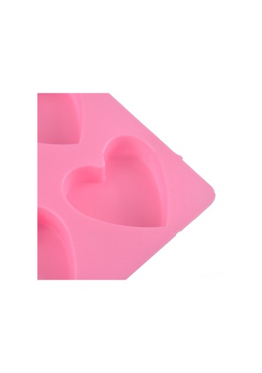 Ximistore9 Pembe Silikon Kalp Şekilli Kek Kalıbı - Esnek, Dayanıklı, Kolay Çıkarma - 15.5x15.5x1.8 Cm Diğer