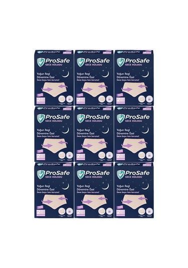 Prosafe Gece Külodu Yoğun Regl Dönemine Özel 9 Paket 18 Adet