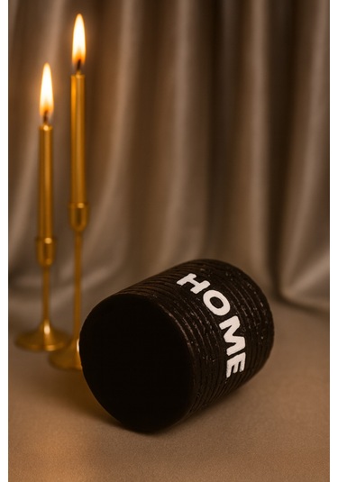 Dekoratif Kokulu Mum Home Siyah Home