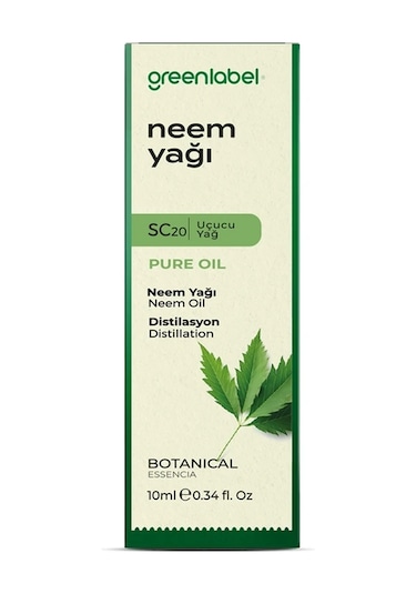 Greenlabel Neem Tesbih Ağacı Yağı 10 Ml. Distilasyon 100 G