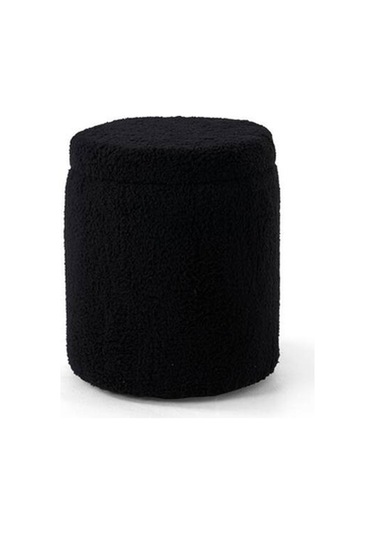 Teddy Sandıklı Puff Siyah