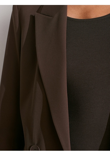 Dilvin 60767 Blazer Ceket-kahve Kahve