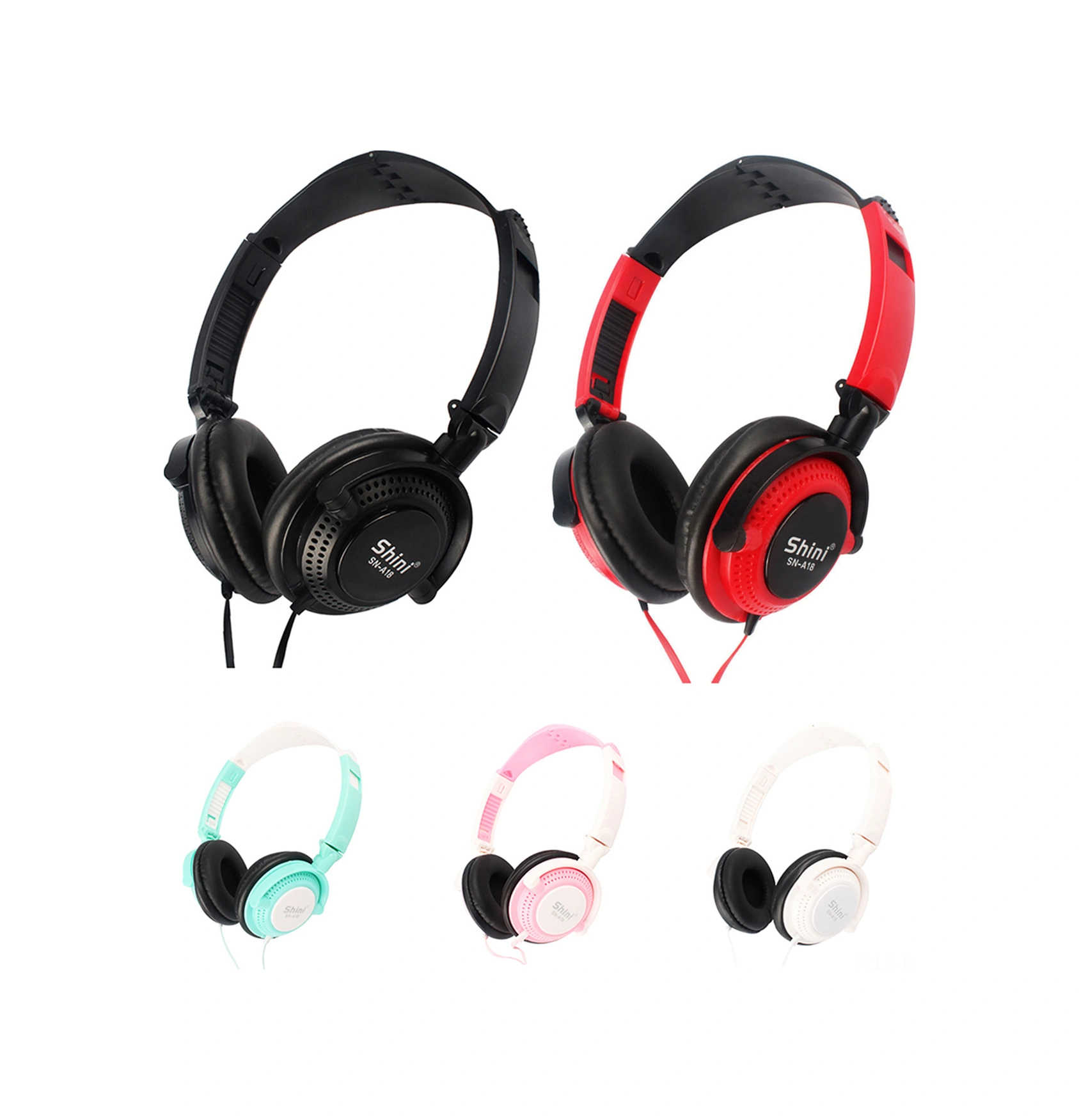 Moveevo Sn-a18 Kulaküstü Kablolu Kulaklık 3.5mm, Oyun İçin Mikrofon Ve Kablolu Kontrol, Beyaz Shini Logolu Teslimat