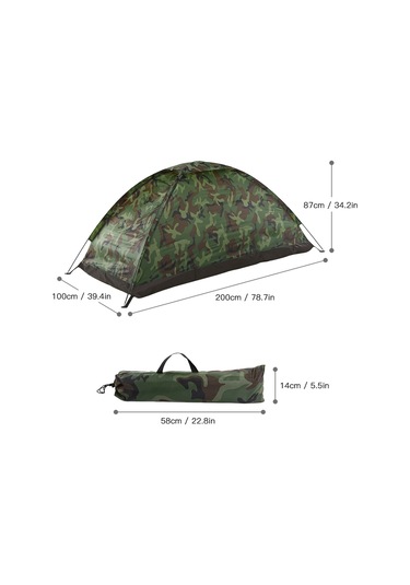 Kamp Balıkçılık Tırmanma Için 1-2 Kişi Anti-Uv Açık Rüzgar Geçirmez Çadır Çok Renkli