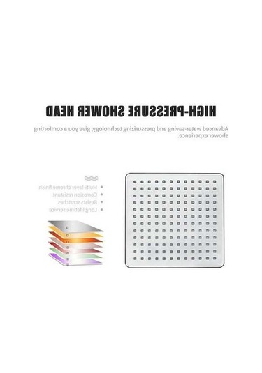 Tongxida Ps Gümüş Bosphorusboutique Yüksek Yağmur Takımları Kare İnç G1/2 Duş Başlığı Ayarlanabilir Banyo Gümüş