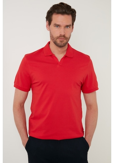 Buratti Regular Fit Pamuklu Erkek Polo Yaka T Shirt 5902141 Kırmızı Buratti Regular Fit Pamuklu Erkek Polo Yaka T Shirt 5902141 Kırmızı