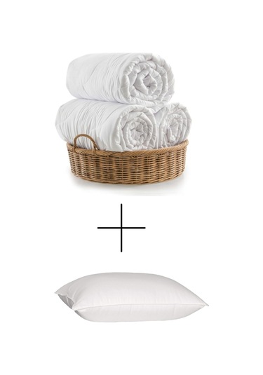 Ely Parker Yastık +Tek Kişilik Yorgan Mikrofiber (Dış)+Elyaf (İç dolgu) (160x220) ve (50x70)