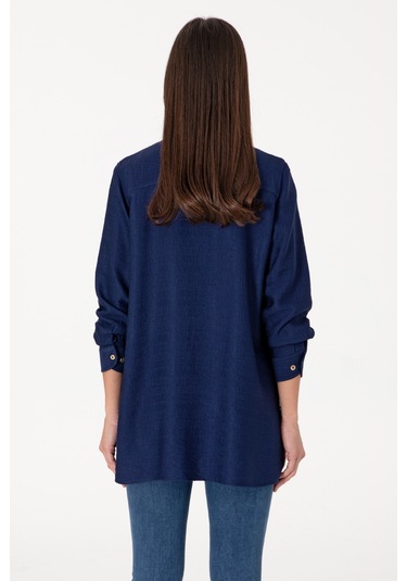 U.s. Polo Assn. Kadın Lacivert Gömlek Tunik Dokuma 50306411-vr033 Lacivert