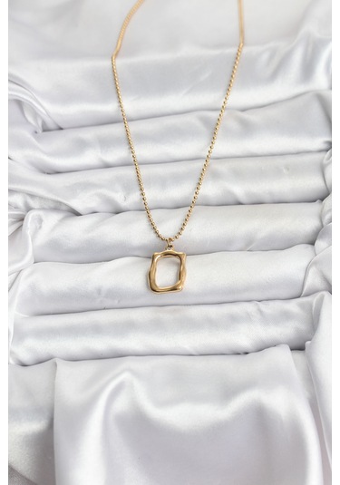 316l Çelik Zincir Gold Renk Model Kadın Kolye Renkli