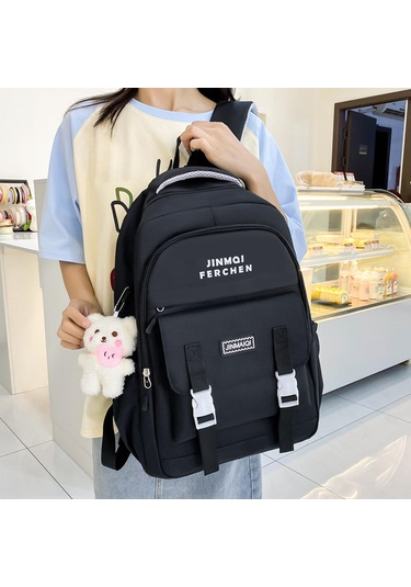 Suntek Okul Çantaları Set Tuval Sırt Çantası Kalem Çanta Siyah