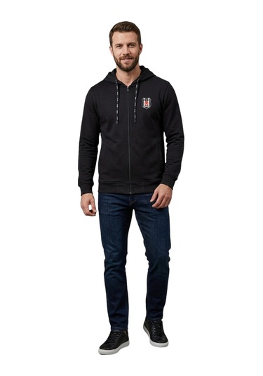 Beşiktaş Lisanslı Spor Okulları Siyah Yetişkin Sweat