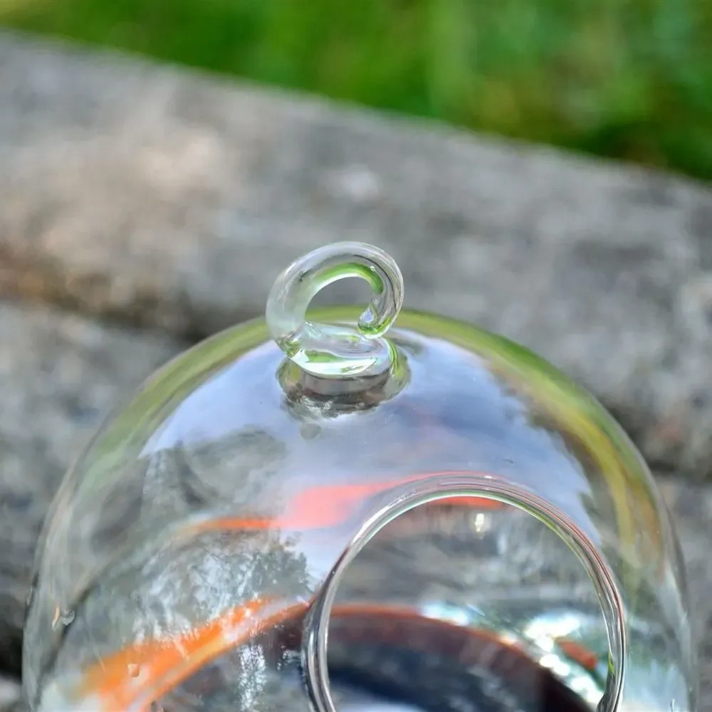 Yaleker El Yapan Cam Akvaryum, Transparan Borosilikat Cam, Beyaz Asma Tutucu İle, Ev Dekorasyonu, 15cm Yükseklik