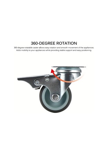 Dashanshop 2 Inç Tpu Tekli Tekerlek 4lü Set 2 Frenli 2 Frensiz Universal Döner Tekerlek