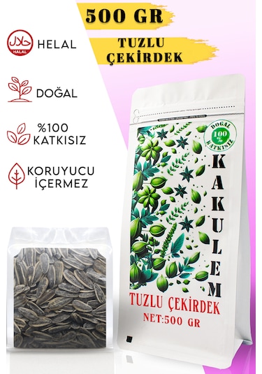 Kakulem Kavrulmuş İri Boy Tuzlu Ay Çekirdeği 500 G
