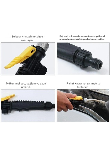 Techtic 30cm Köpük Hazneli Basınçlı Ayarlanabilir Bahçe Sulama