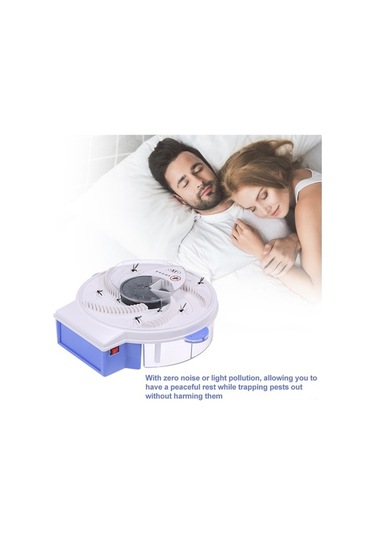 Elmpaly Usb Şarjlı Sinek Yakalama Cihazı - Sessiz Böcek Kovucu Beyaz Beyaz