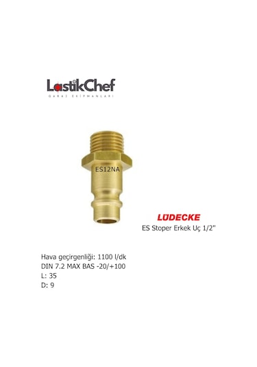 Lüdecke Es12na Es Stoper Erkek Uç R1/2"