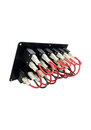 Goldsea Marine Switch Panel 6 Anahtarlı Otomatik Sigortali 12-24V Sigorta Paneli Yeşil Led