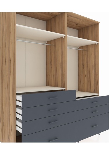 Kronos Gardrop 4 Raflı 7 Çekmeceli 2 Askılı 176x59x221 Çam-aytaşı/antrasit Aytaşı/antrasit Kronos Gardrop 4 Raflı 7 Çekmeceli 2 Askılı 176x59x221 Çam-aytaşı/antrasit Aytaşı/antrasit