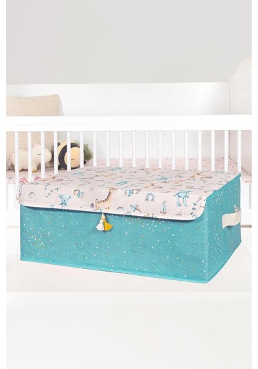 Baby Çok Amaçlı Kapaklı Kutu Düzenleyici 50 38 19 Cm Ürün Gri-beyaz