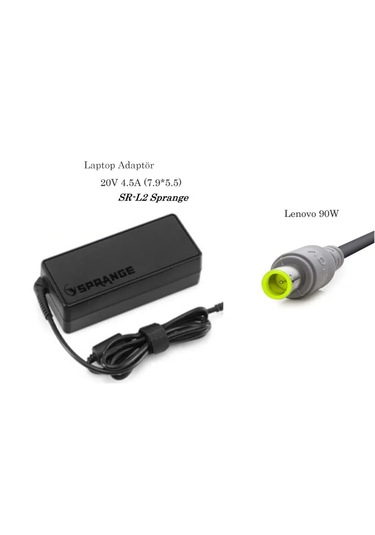 Sprange Sr-l2 7.9x5.5 Lenovo Notebook Adaptör Şarjı Aleti 20 V 4.5 A 7,9 5,5