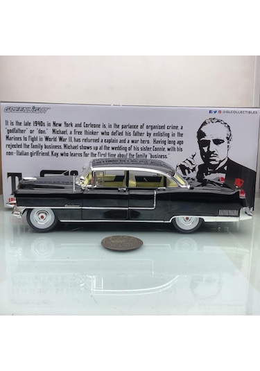 1955 Cadillac Fleetwood The Godfather Black 1 18 Greenlight