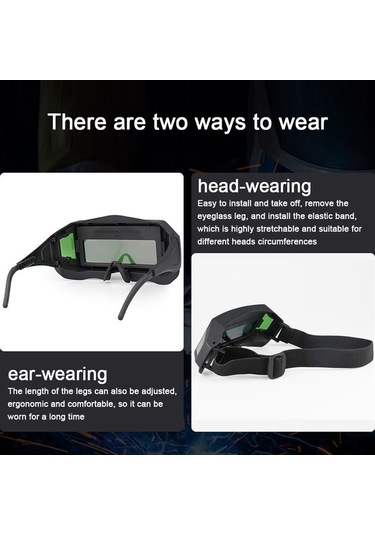 Trendooze Otomatik Kararan Kaynak Gözlüğü - Güneş Enerjisi, Ark Kaynağı Koruma, Güvenli Göz Koruma