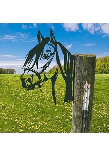 Tenfowee Bahçe Dekorasyonu İçin Göz Atan At Figürü - Dış Mekan Ve Ev İçi Metal Sanat Eseri, Bahçe Ve Bahçe Süslemeleri