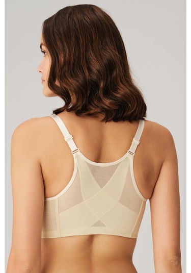 Toparlayıcı Minimizer Balensiz Desteksiz Dolgusuz Önden Açılan Sırt Destekli Medikal Sütyen Ten