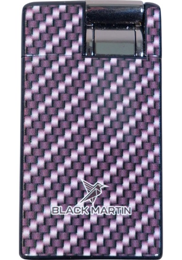 Black Martin Tek Torch Pürmüz Karbon Desenli Siyah Puro Çakmağı - Tr9297