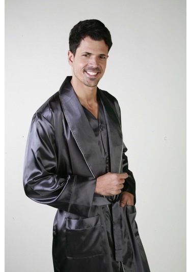 Ancelo 333 Saten Pijama Takım Ve Robdöşambr 3Lü Damat Çeyiz Set