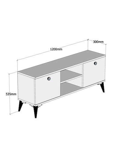 Ferniso Mobilya 120 Cm Tv Ünitesi Çam-antrasit