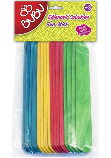 Bu-Bu Eğlenceli Çubuklar Renkli 40'Lı Uzun Hs0014