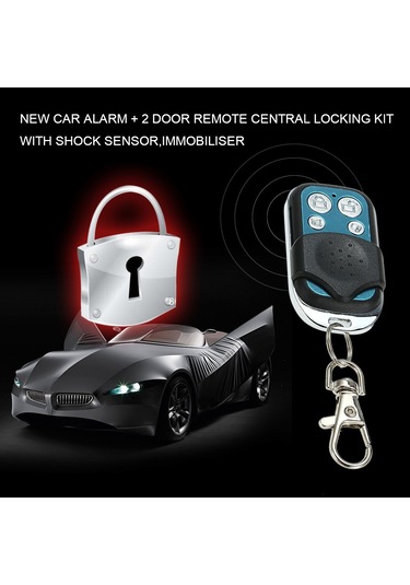 Reedark Araba Güvenlik Sistemi: Uzaktan Kilitleme + Çarpma Sensörü + Hareket Engeli + 120db Siren, Tüm Modeller İçin Uyumlu