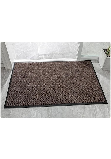 Kahverengi Çamur Kazıyıcı Sıyırıcı Kapı Önü Paspası 60x90
