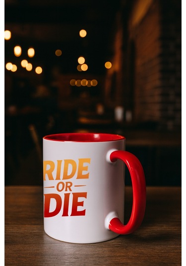 Kupa Motor Ritim - Görselli Bardak Kırmızı