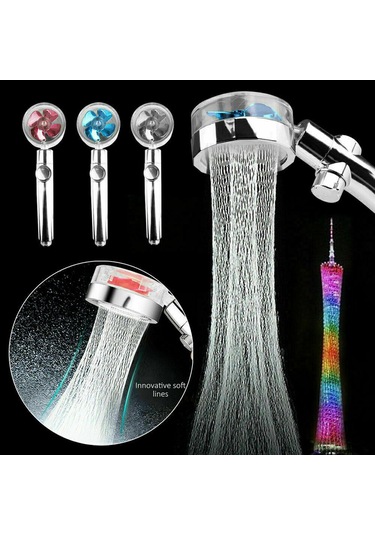 Qingmipy Yüksek Basınçlı El Tipi Duş Başlığı - Tek Tuşlu Açma/kapama, 360 Döner, Su Tasarruflu Mavi Diğer