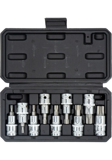 Dorf 1/2 9 Parça Torx Lokma Seti 5-19mm Plastik Çantalı