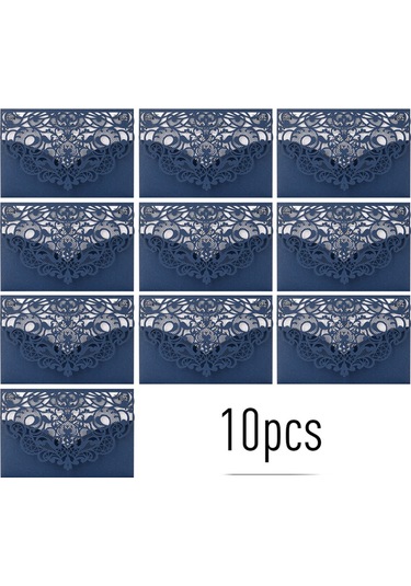 Mufunye 10 Adet İnci Kağıt Çiçekli Davetiye Kartı Davetiye Tutucuları Düğün Doğum Günü Partisi Yıldönümü İçin Boş İç Sayfalı