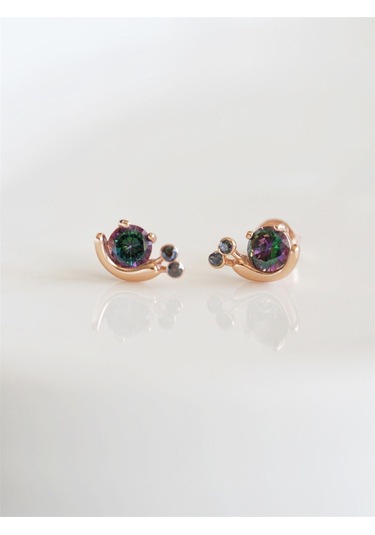 Salyangoz Mistik Topaz Küpe