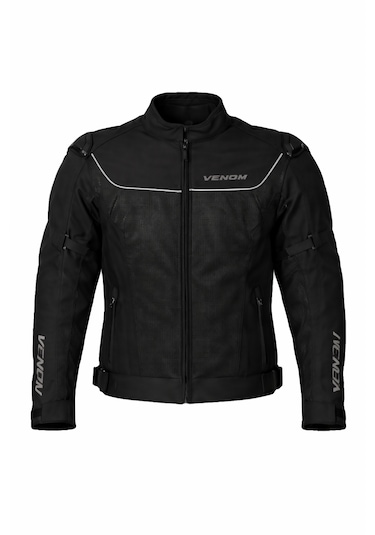 Venom Raptor Hörgüçlü 4 Mevsim Siyah Motosiklet Montu