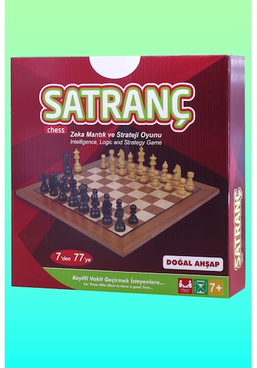 Satranç Takımı Seti Mdf Ahşap Tabla Plastik Taşlar Kutulu Başlangıç Seti Kutu Oyunu 29 Cm