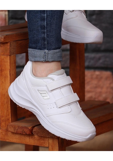 M.p. 232-1307 Zn Beyaz Cırtlı Sneaker Ayakkabı-beyaz Beyaz