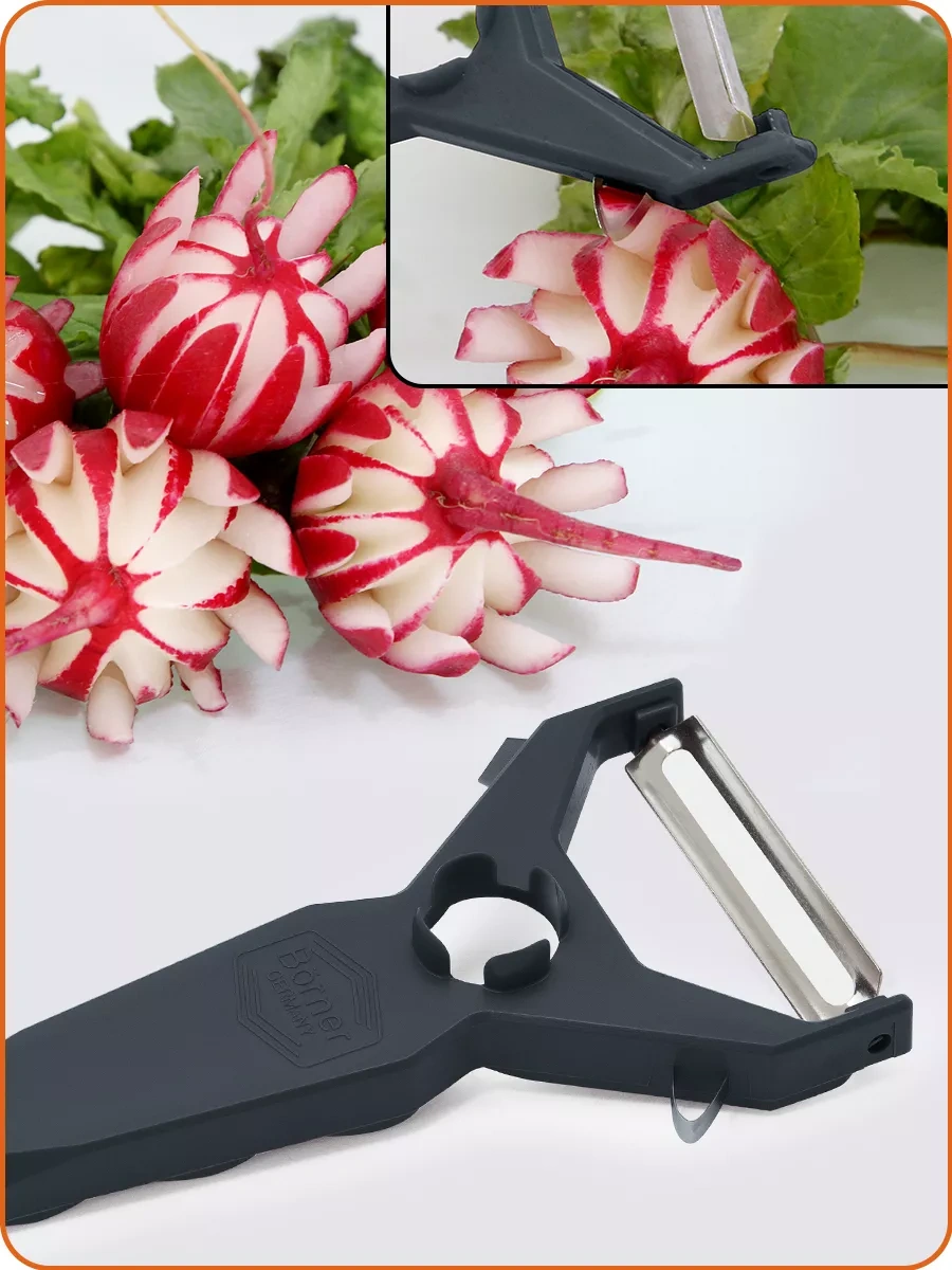 Borner 5'i 1 Arada Sebze Soyucu-dekoratör 172698105 Koyu Gri