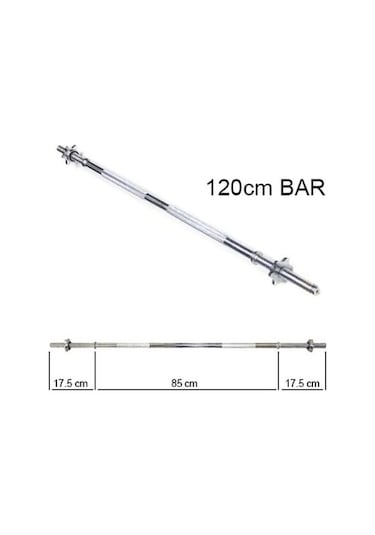 Pozitif 120 Cm Krom Uzun Bar Ağırlık - Halter - Dambıl Barı