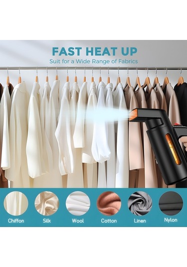 Createtech 700w 180ml 25sn Hızlı Taşınabilir Buhar Ütüsü - Kırışıklık Giderici, Ev/ofis/seyahat İçin