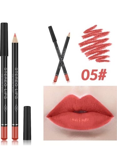 İpeksi Ruj Kalemi Suya Dayanıklı Uzun Ömürlü Dudak Kalemi Kozmetik 9